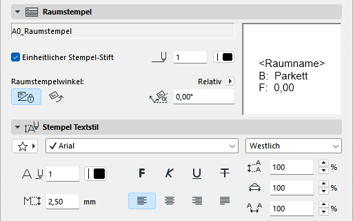 Raumstempel_01_Einstellungen Allgemein